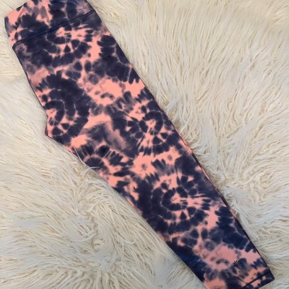 Athleta Girl "Chit Chat Capri Tights in Peach tie dye" - Picture 6 of 6